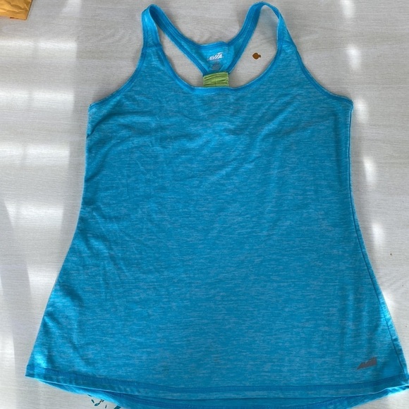 Avia Activewear Blue Scoop Activewear Top - Picture 1 of 14